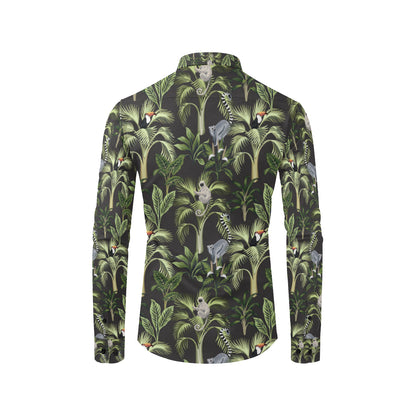Rainforest Pattern Print Design RF05 Men's Long Sleeve Shirt