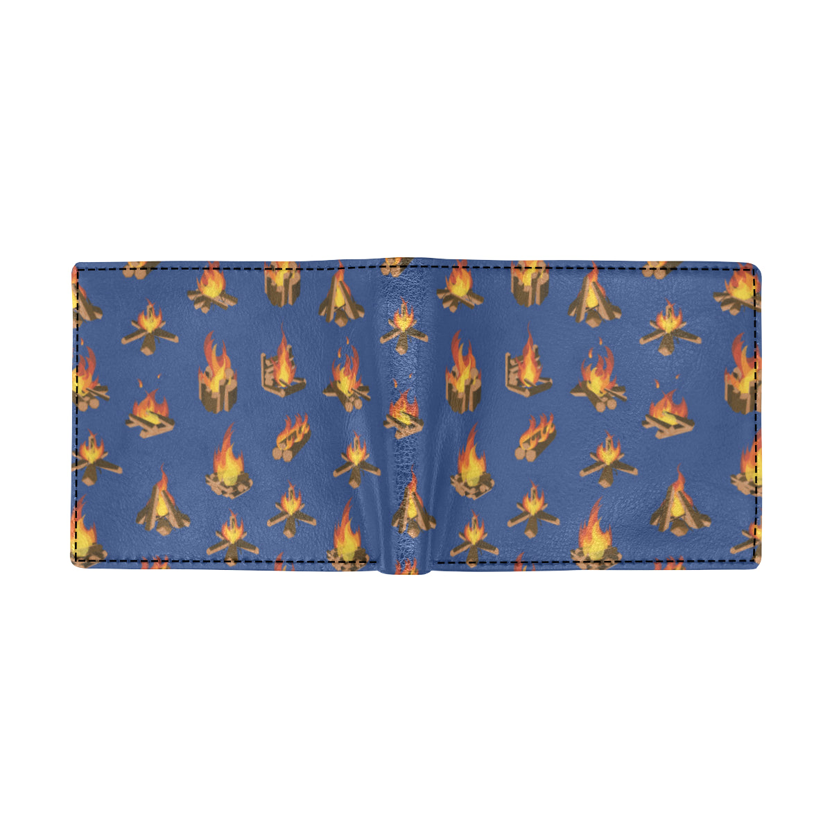 Campfire Pattern Print Design 03 Men's ID Card Wallet