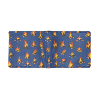 Campfire Pattern Print Design 03 Men's ID Card Wallet