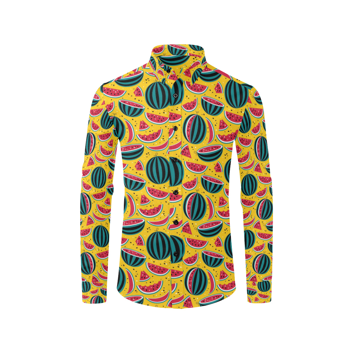 Watermelon Pattern Print Design WM02 Men's Long Sleeve Shirt