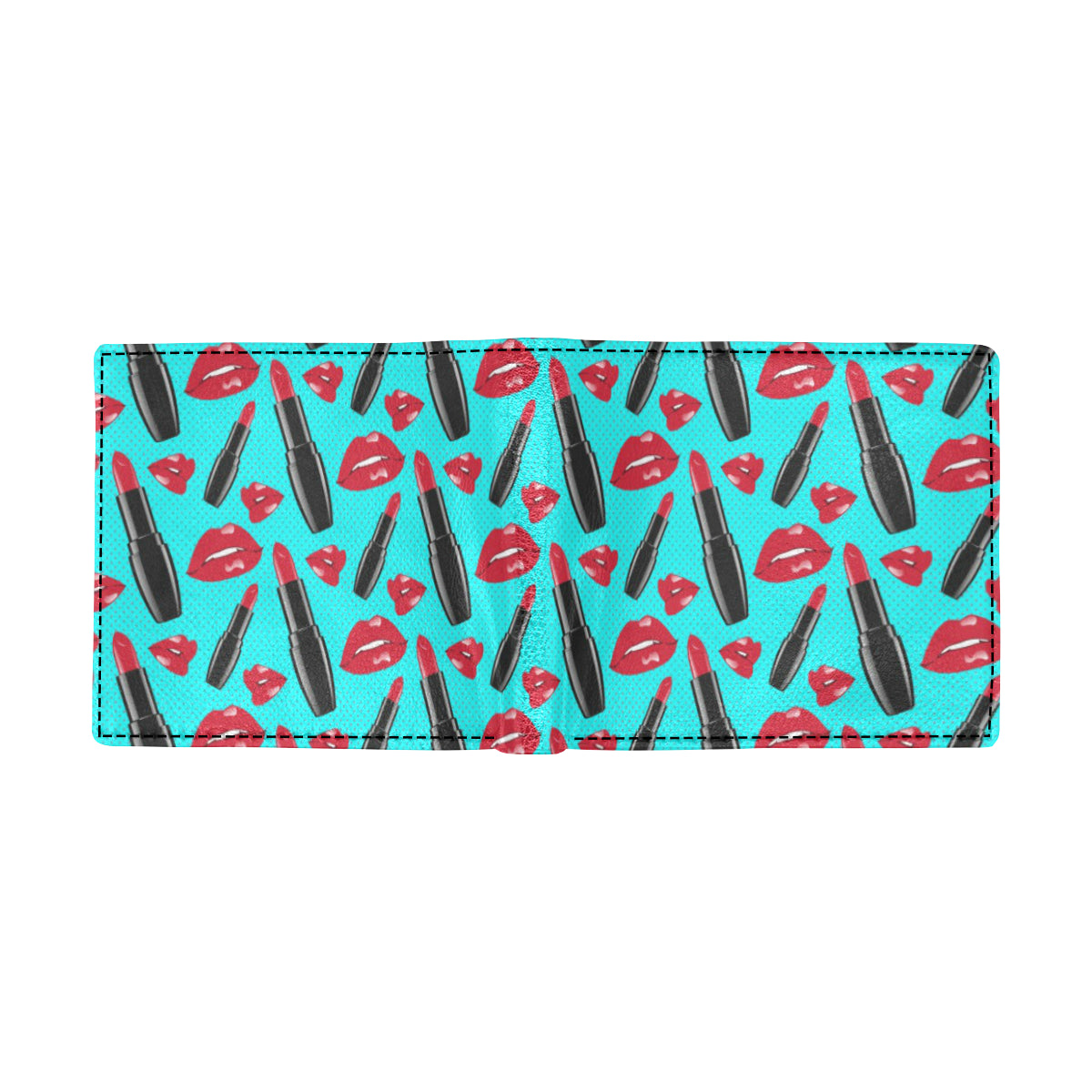 Lipstick Pattern Print Design LT02 Men's ID Card Wallet