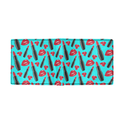 Lipstick Pattern Print Design LT02 Men's ID Card Wallet