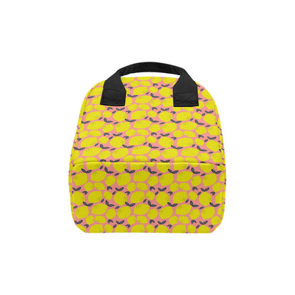 Lemon Pattern Print Design LM03 Insulated Lunch Bag