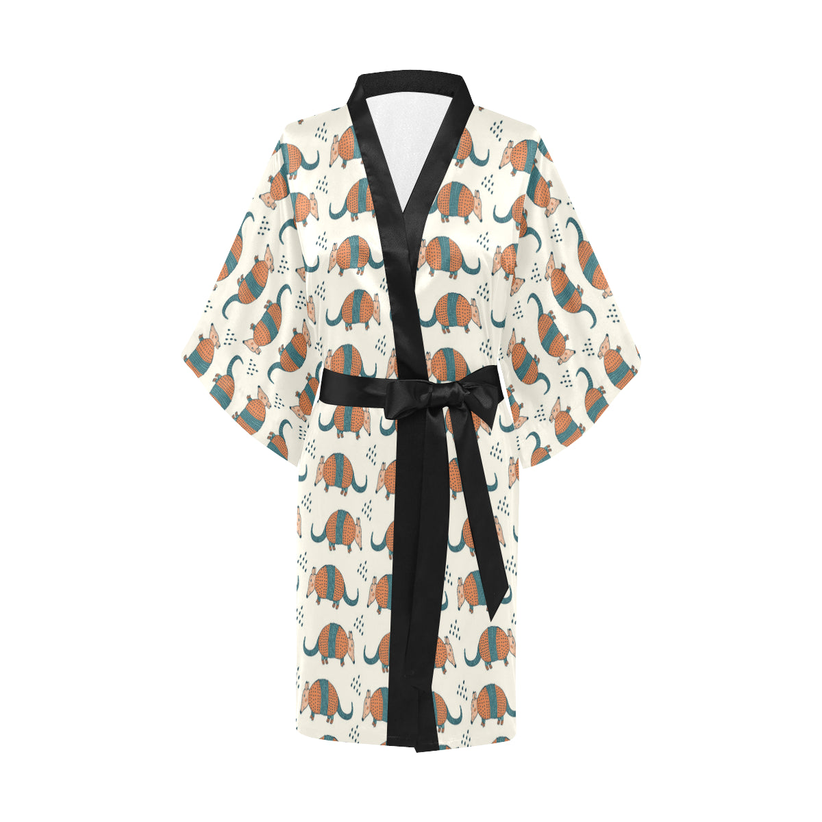 Armadillo Pattern Print Design 01 Women's Short Kimono