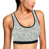 Daisy Pattern Print Design DS012 Sports Bra