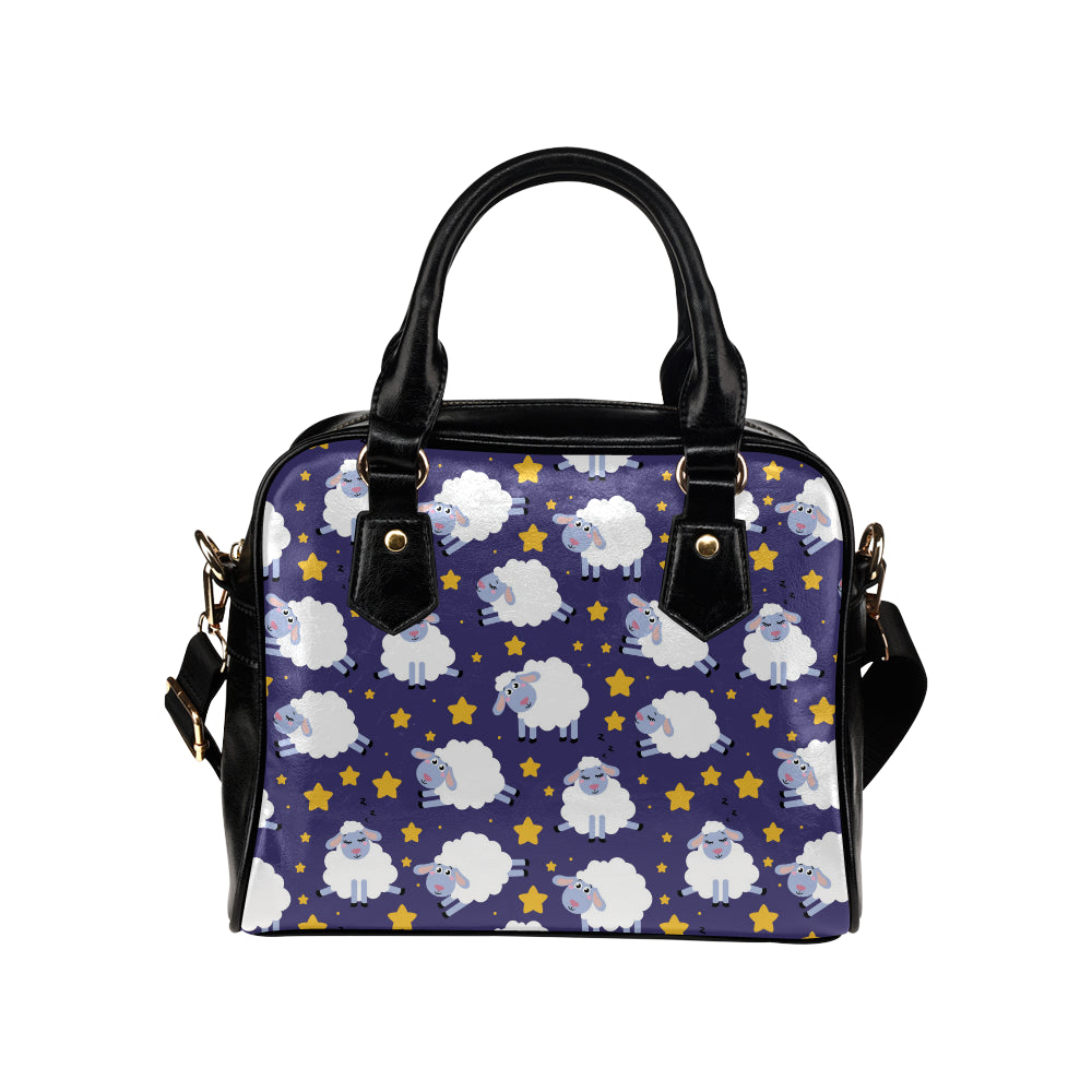 Sheep Pattern Print Design 03 Shoulder Handbag