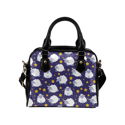 Sheep Pattern Print Design 03 Shoulder Handbag