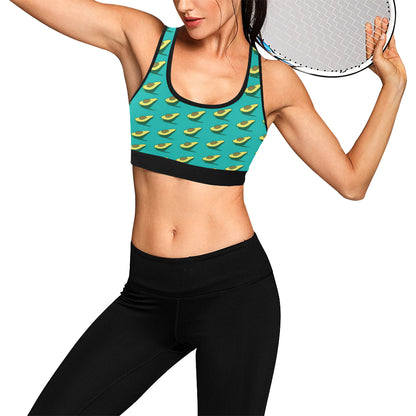 Avocado Pattern Print Design 03 Sports Bra