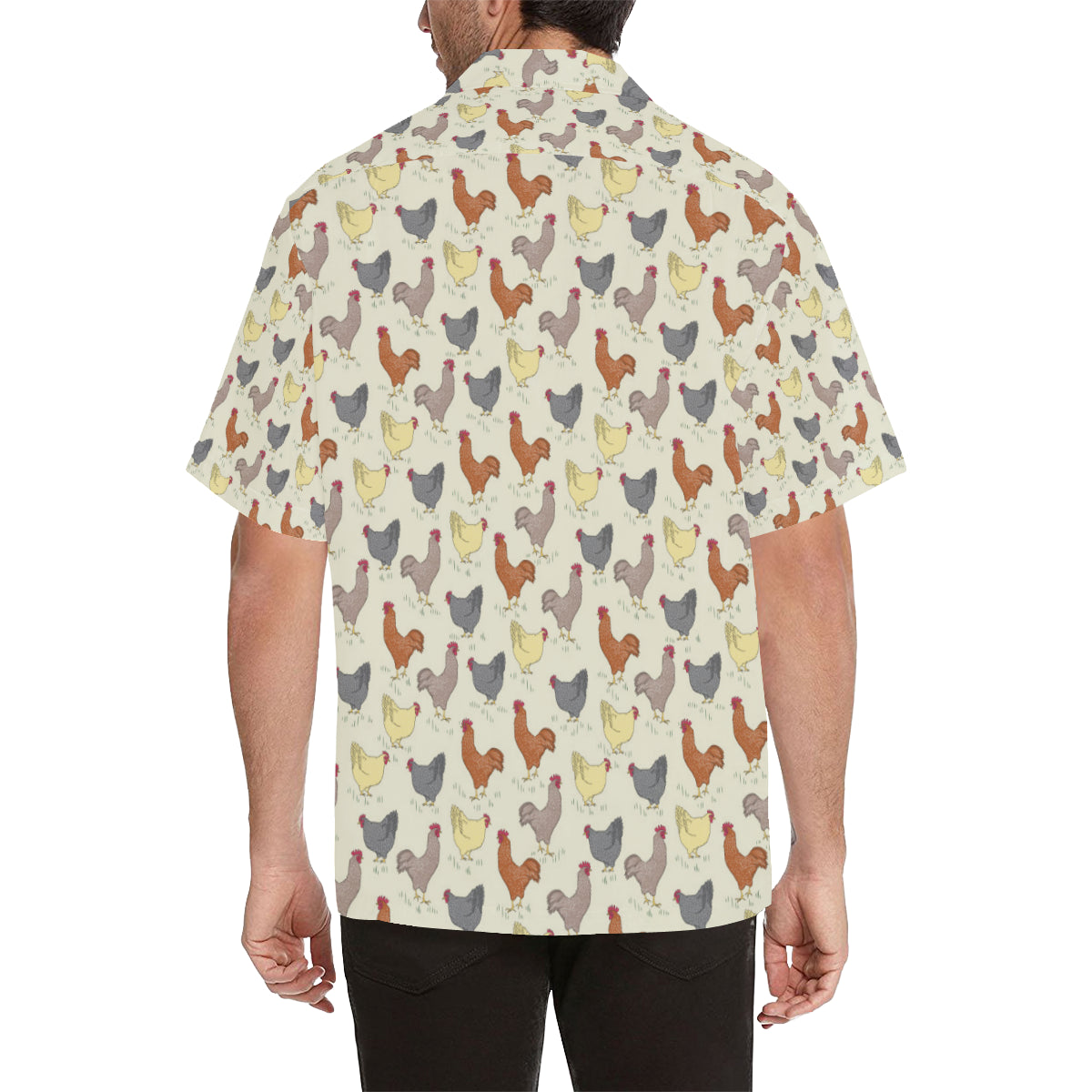 Chicken Pattern Print Design 05 Men's Hawaiian Shirt