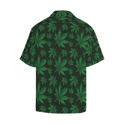 Pot Leaf Pattern Print Design A04 Men's Hawaiian Shirt