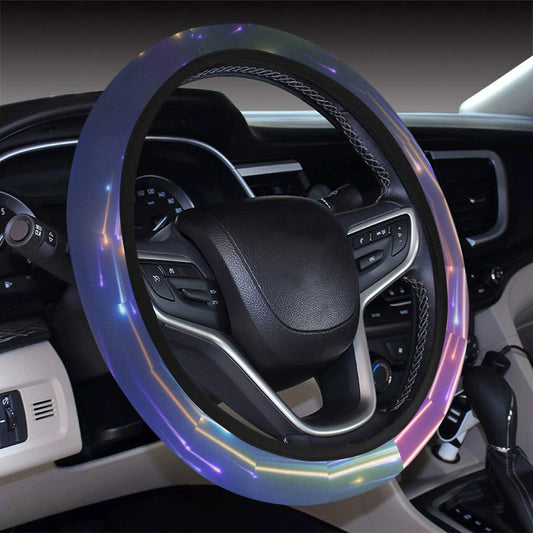 Celestial Rainbow Speed Light Steering Wheel Cover with Elastic Edge