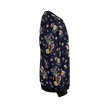 Summer Floral Pattern Print Design SF01 Men Long Sleeve Sweatshirt