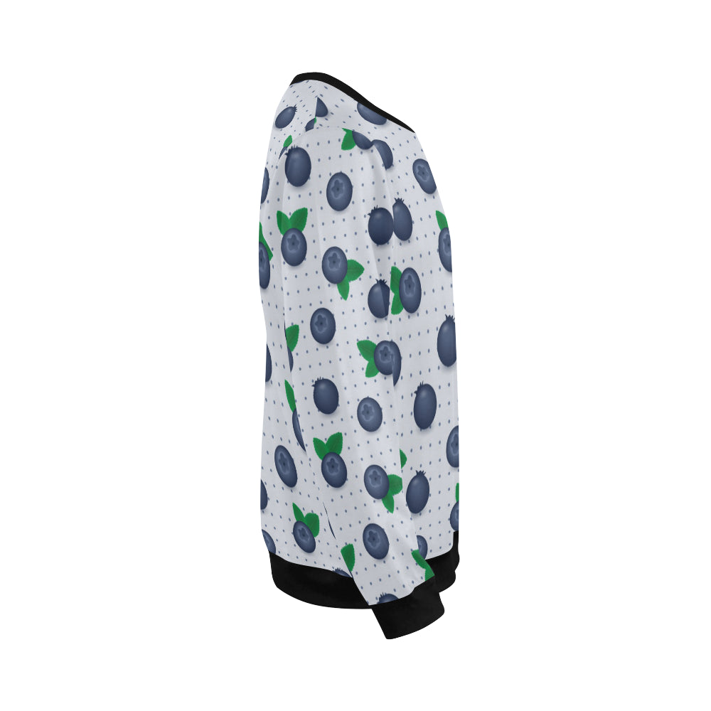 Blueberry Pattern Print Design BB02 Men Long Sleeve Sweatshirt