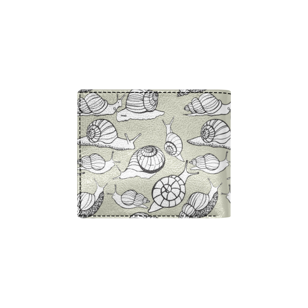 Snail Pattern Print Design 03 Men's ID Card Wallet