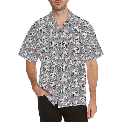 Maltese Pattern Print Design 01 Men's Hawaiian Shirt