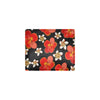 Red Hibiscus Pattern Print Design HB022 Men's ID Card Wallet