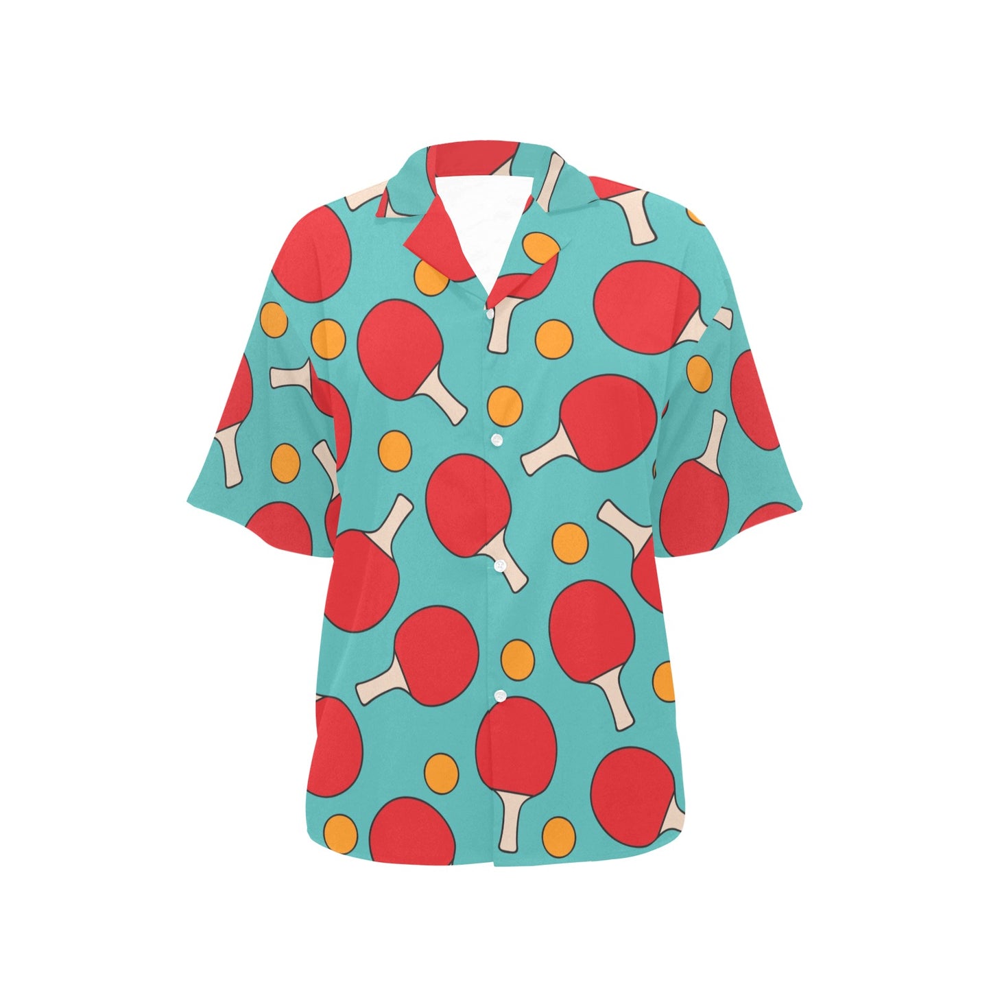 Ping Pong Pattern Print Design A01 Women's Hawaiian Shirt