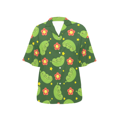 Peas Pattern Print Design A01 Women's Hawaiian Shirt