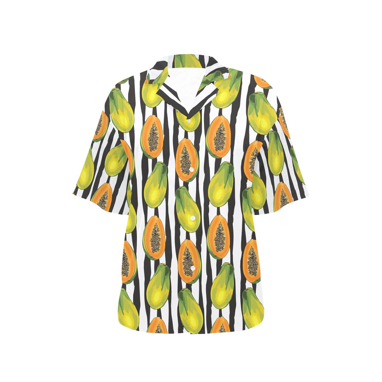 Papaya Pattern Print Design PP01 Women's Hawaiian Shirt