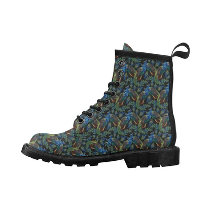Peacock Themed Design Print Women's Boots