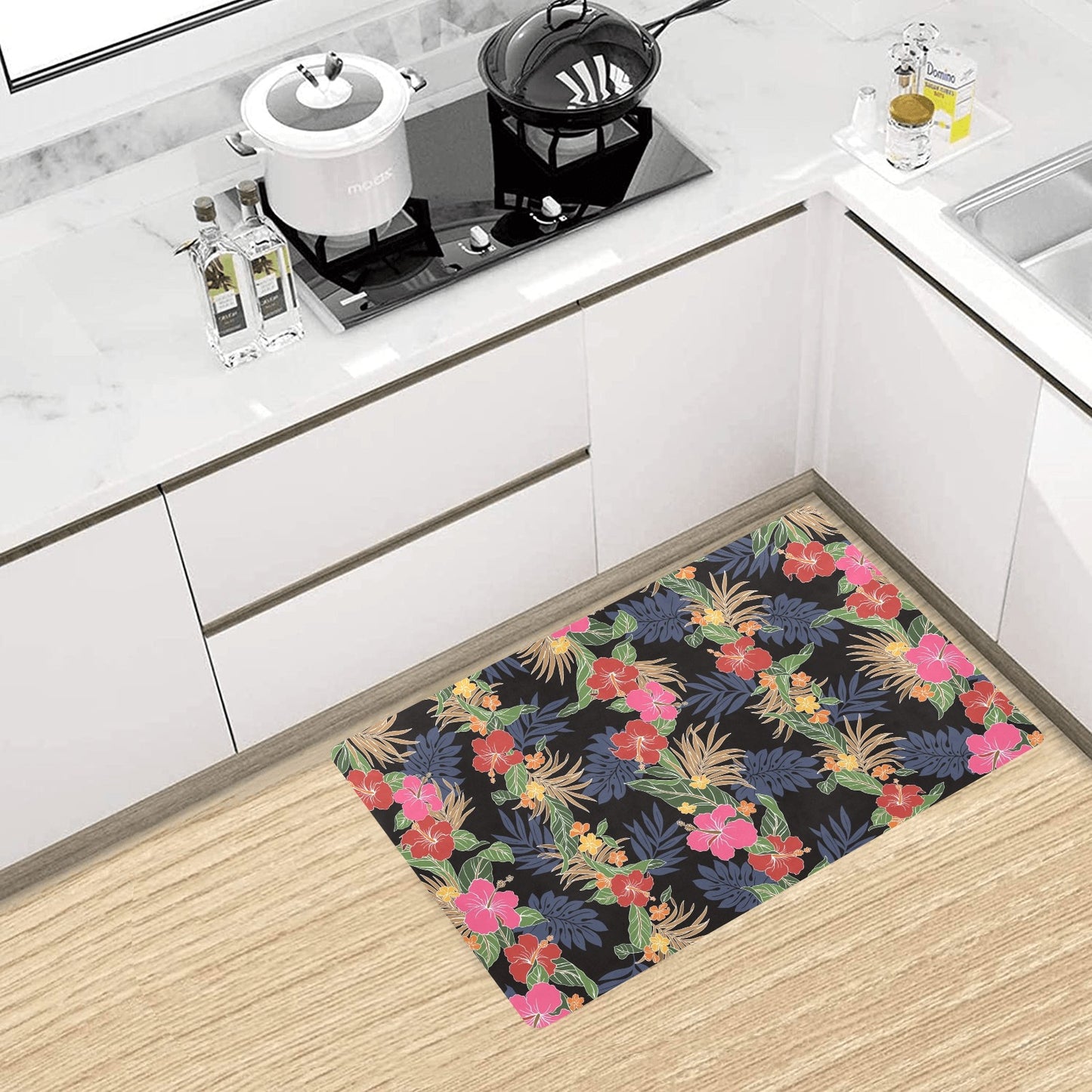 Hawaiian Themed Pattern Print Design H011 Kitchen Mat
