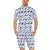 Hibiscus Pattern Print Design HB013 Men's Romper