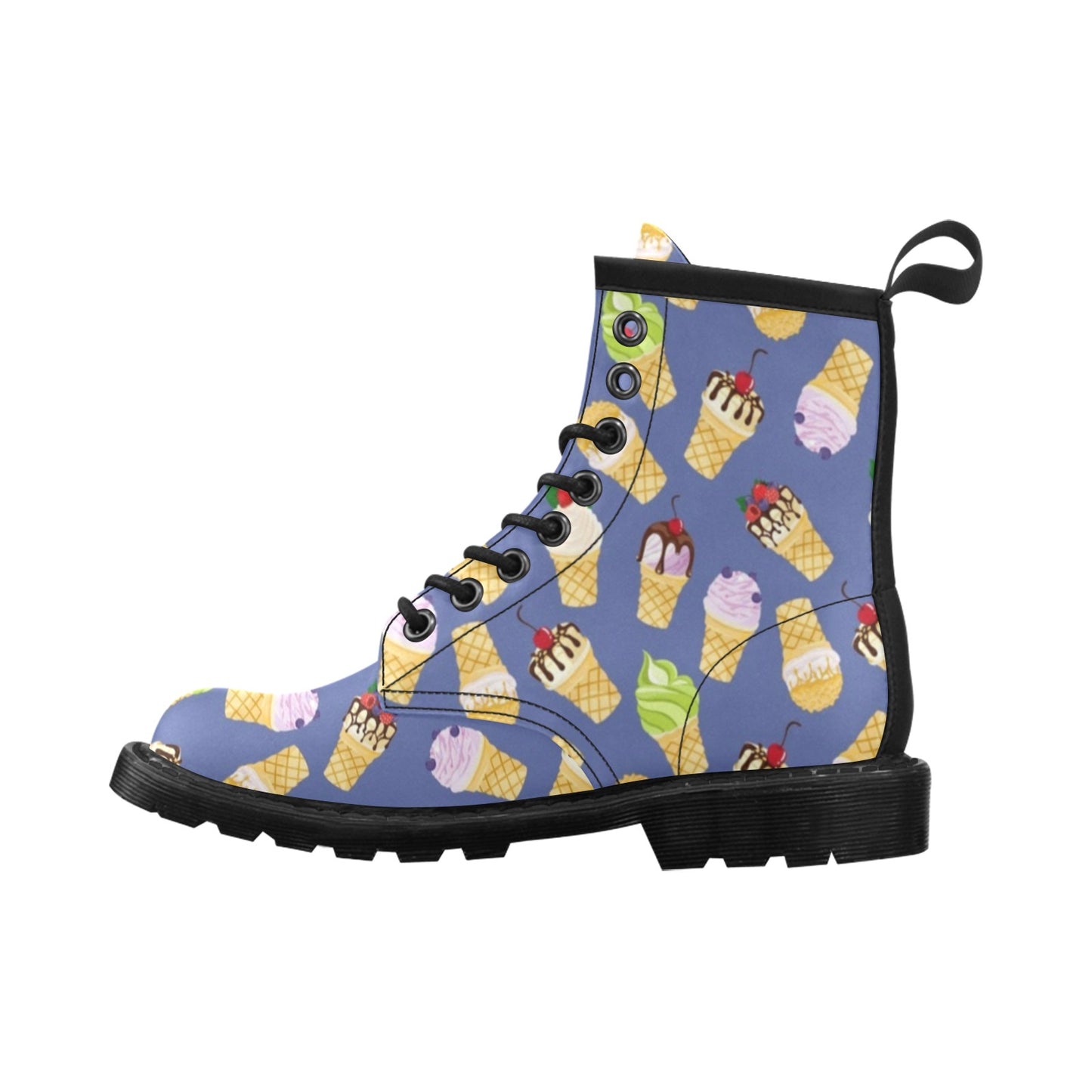 Ice Cream Pattern Print Design IC03 Women's Boots