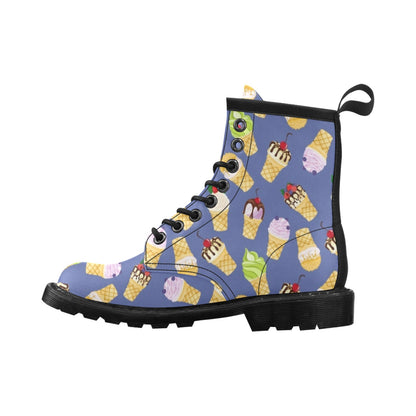 Ice Cream Pattern Print Design IC03 Women's Boots