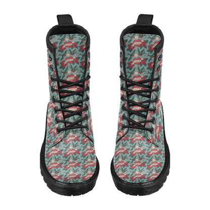 Tattoo Heart Print Design LKS301 Women's Boots