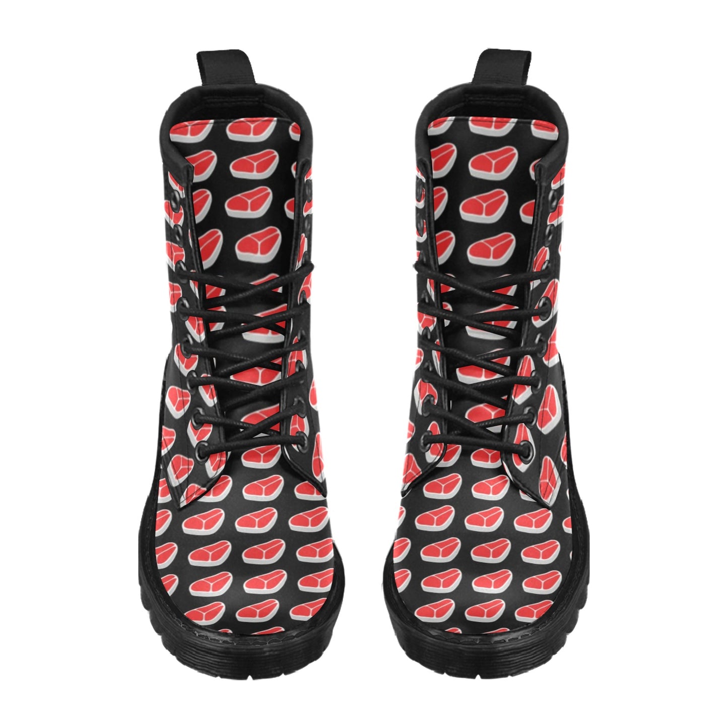 Steak Print Design LKS303 Women's Boots