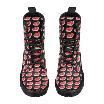 Steak Print Design LKS303 Women's Boots