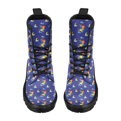 Fairy with Moon Print Pattern Women's Boots