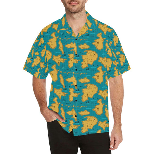 World Map Print Design LKS301 Men's Hawaiian Shirt