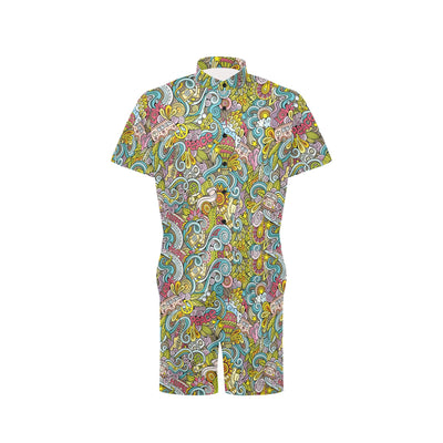 Hippie Print Design LKS301 Men's Romper