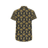 Anchor Gold Pattern Men's Short Sleeve Button Up Shirt