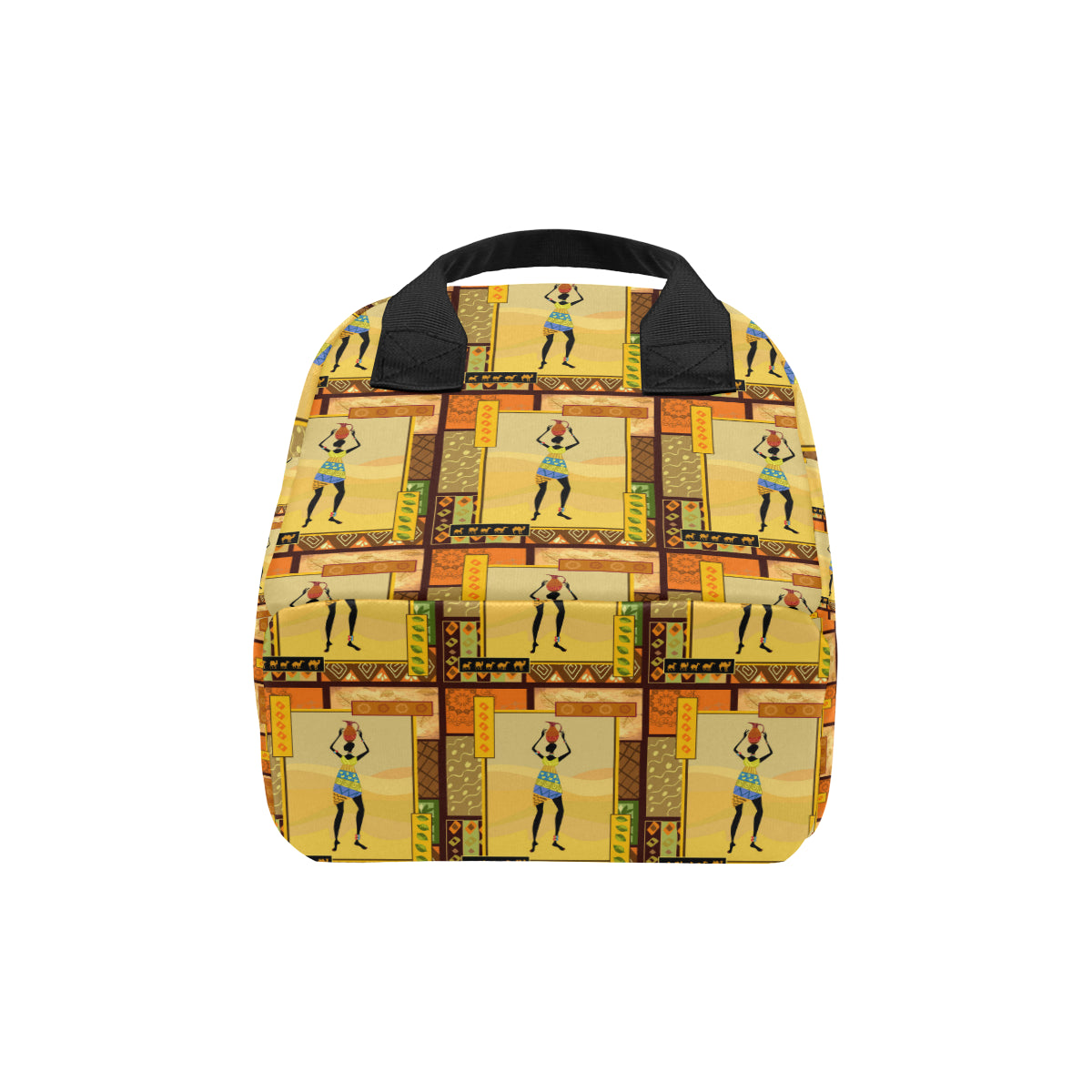 African Girl Design Insulated Lunch Bag