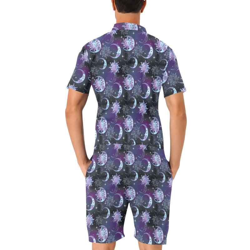 Sun Moon Print Design LKS303 Men's Romper