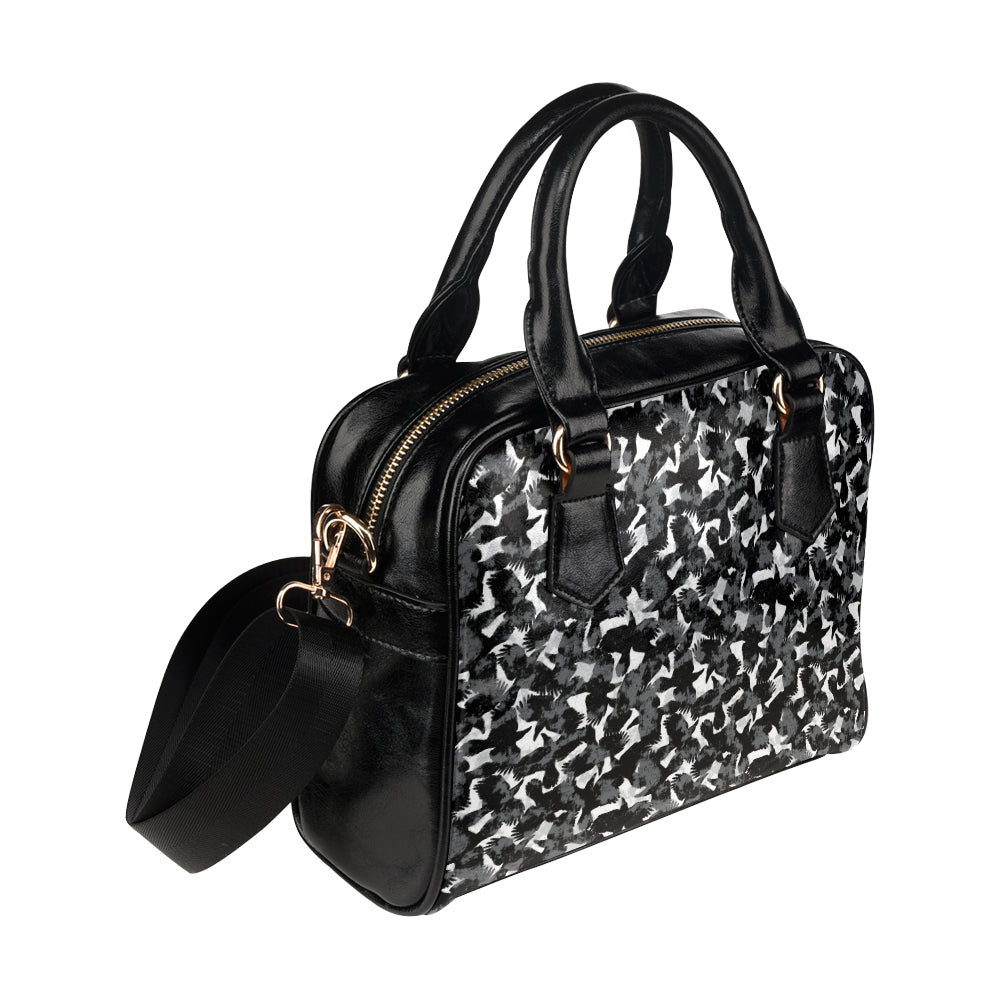 Crow Pattern Print Design 01 Shoulder Handbag