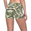 Banana Leaf Pattern Print Design BL08 Yoga Shorts