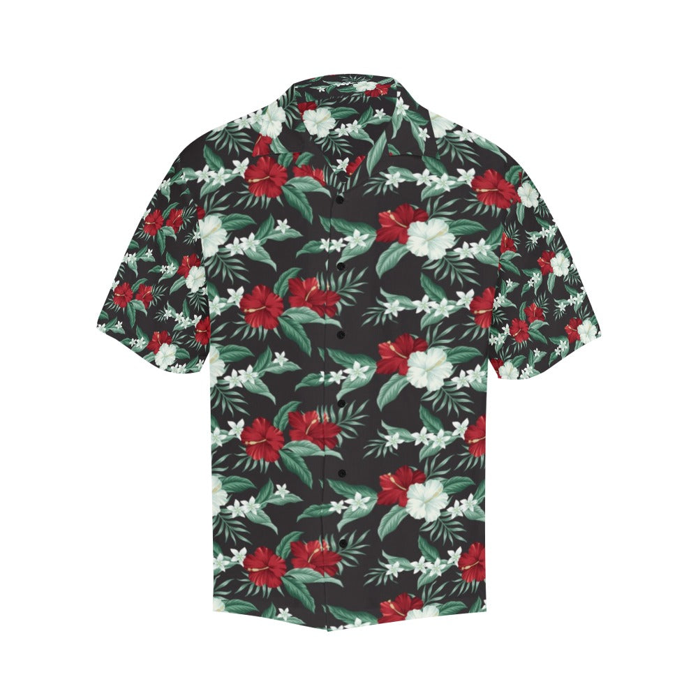 Tropical Flower Print Design LKS303 Men's Hawaiian Shirt