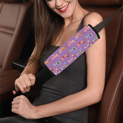 Cheerleader Pattern Print Design 02 Car Seat Belt Cover