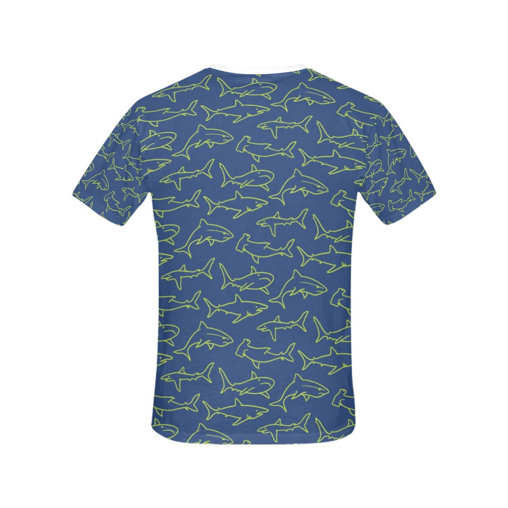 Shark Print Design LKS301 Women's  T-shirt