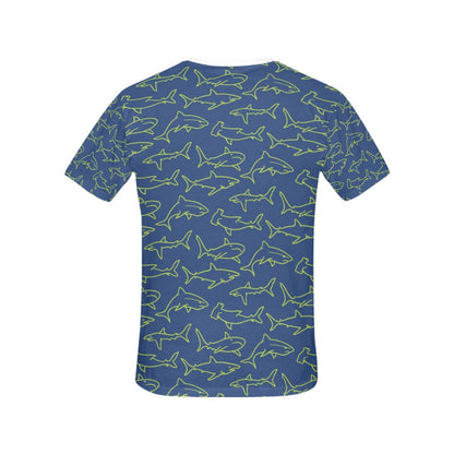 Shark Print Design LKS301 Women's  T-shirt