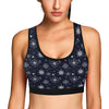 Nautical Sky Design Themed Print Sports Bra