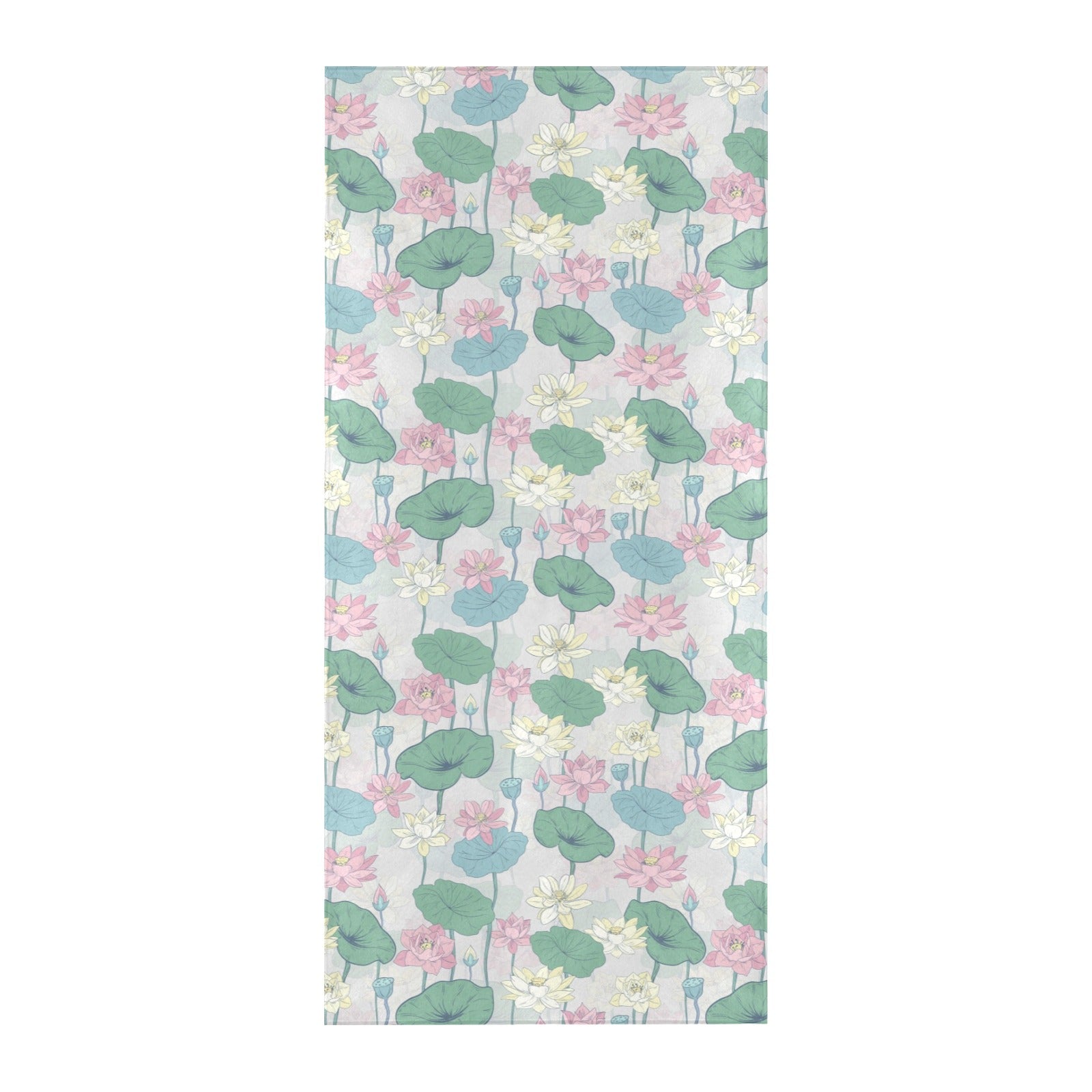 Water Lily Print Design LKS305 Beach Towel 32" x 71"