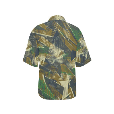 Military Camouflage Pattern Print Design 01 Women's Hawaiian Shirt