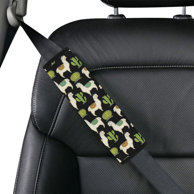 Alpaca Cactus Pattern Print Design 07 Car Seat Belt Cover