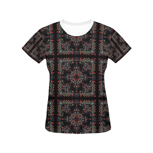 Bandana Print Design LKS307 Women's  T-shirt