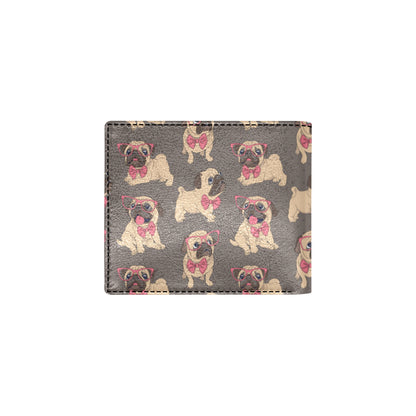 Pug Pattern Print Design A05 Men's ID Card Wallet