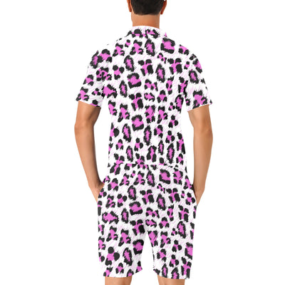 Leopard Pink Skin Print Men's Romper